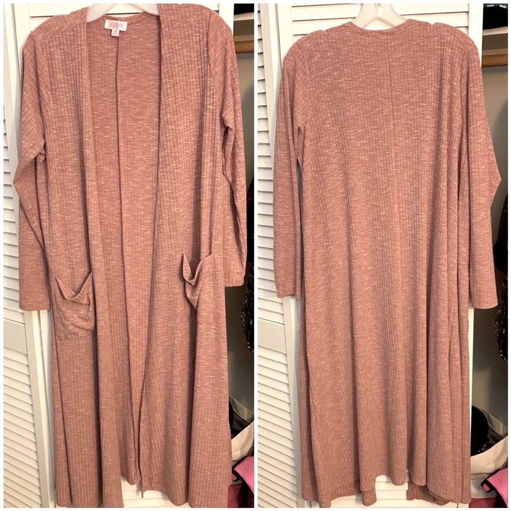 LuLaRoe Sarah cardigan, dusty rose, size M